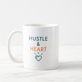 Caneca De Café Esforço e Coração Citação Motivacional