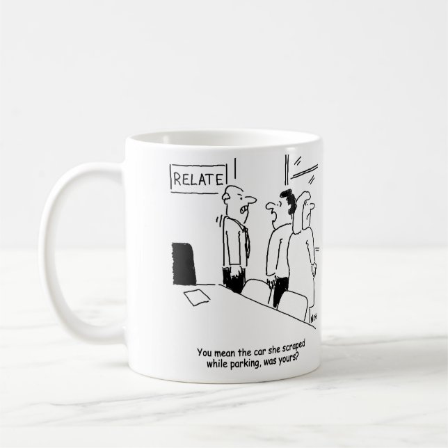 Caneca De Café Esfregões de esposas Relatam o carro do conselheir (Esquerda)