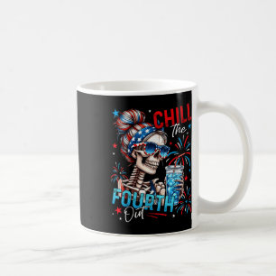 Caneca De Café Esfrie o Quarto de Julho 4 de Julho Esqueleto Engr