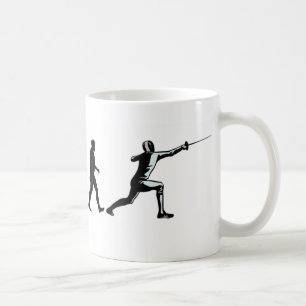 Caneca De Café Esgrimista da evolução