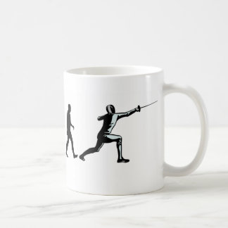 Caneca De Café Esgrimista da evolução