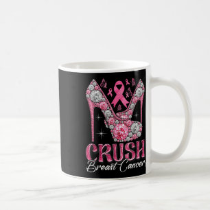 Caneca De Café Esmagar a consciência do Cancer Mama Piscando Fita