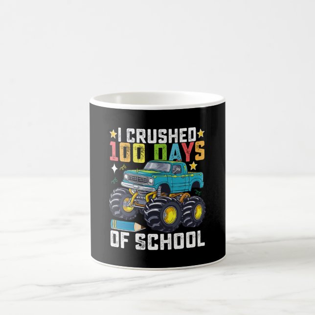 Caneca De Café Esmagei 100 Dias De Caminhão De Monstro Escolar (Centro)