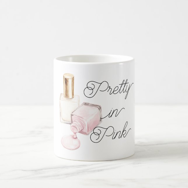 Caneca De Café Esmalte Branco Bonito em Rosa (Centro)