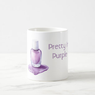 Caneca De Café Esmalte Roxo Bonito
