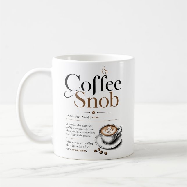 Caneca De Café Esnobe do Café  (Esquerda)