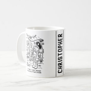 Caneca De Café Espaçadores na nave espacial Hear Knock à porta