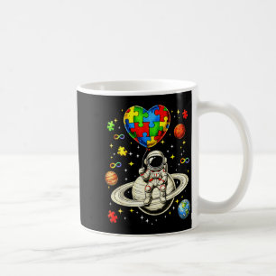 Caneca De Café Espaço de conscientização do autismo astronauta qu