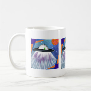 Caneca De Café Espaço de OVNI da espaçonave de alienígena