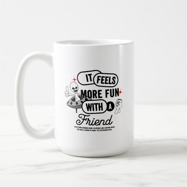 Caneca De Café Espaço dos Amigos Galácticos | 15# Clássico (Esquerda)