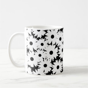Caneca De Café Espaço Negativo é branco em preto