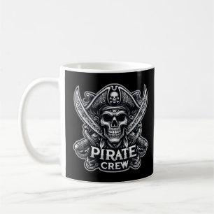 Caneca De Café Espadas da Tripulação Pirata e Caveira O Presente