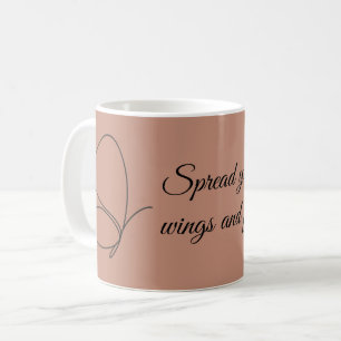 Caneca De Café Espalhe suas asas e voe — Borboleta