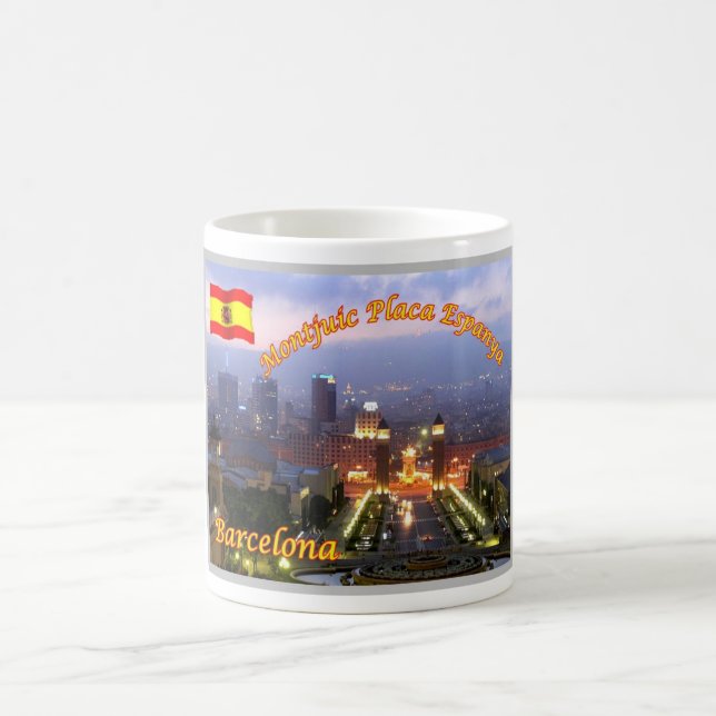 Caneca De Café Espanha - Barcelona - Espanha de Placa Montjuic - (Centro)