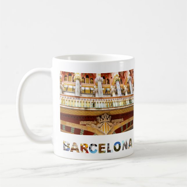 Caneca De Café Espanha de Barcelona Palau de la Musica Catalana F (Esquerda)