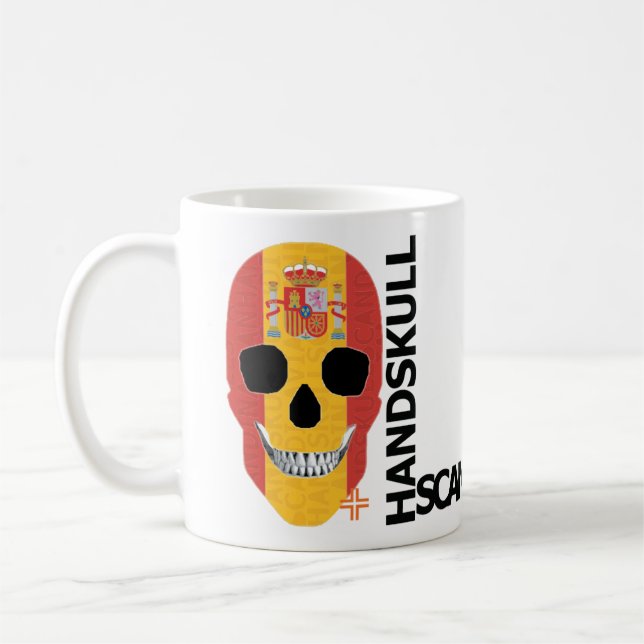Caneca De Café Espanha HANDSKULL Classic Mug O4 (Esquerda)