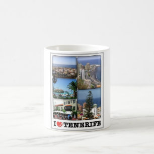 Caneca De Café Espanha - Ilhas Canárias - Tenerife - I Love -