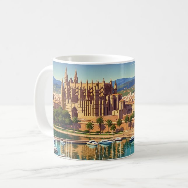 Caneca De Café Espanha Palma de Maiorca (Frente Esquerda)