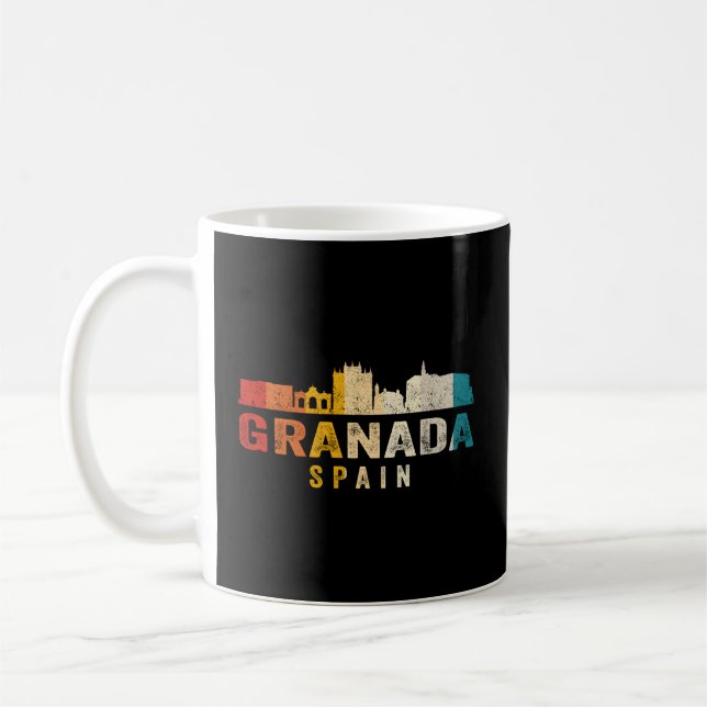 Caneca De Café Espanha Skyline Granada (Esquerda)
