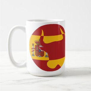 Caneca De Café Espanha Taurus Bandeira Nacional Espanhola