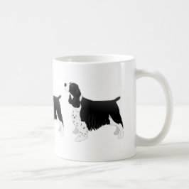 Caneca De Café Espanhol Springer Cachorro Básico Silhouette Preto