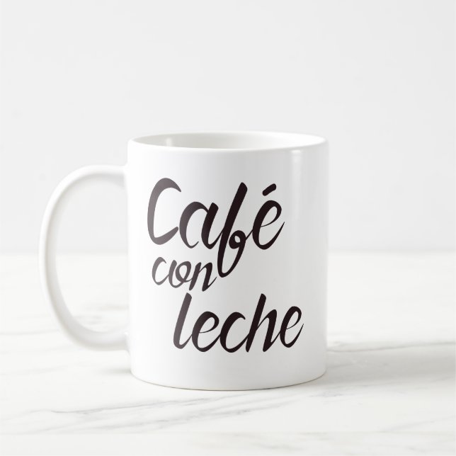 Caneca de café espanhola de Leche do engodo de (Esquerda)