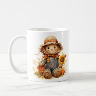 Caneca De Café Espantalho com girassol