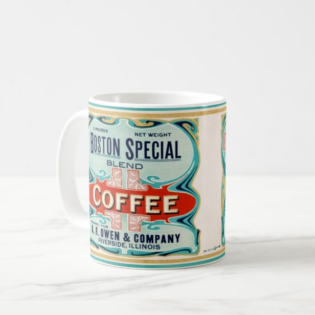 Caneca de café especial de Boston (Frente Esquerda)