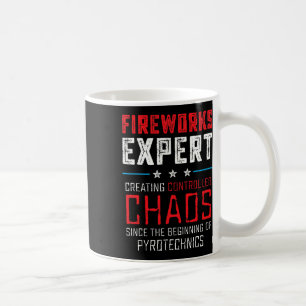 Caneca De Café Especialista Em Fogos De Artifício Camisa Homens E