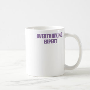 Caneca De Café Especialista Engraçado em Excesso de Pensamento de