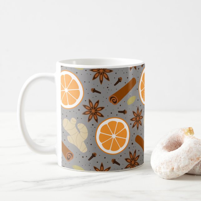 Caneca De Café Especiarias de Natal (Com Donut)