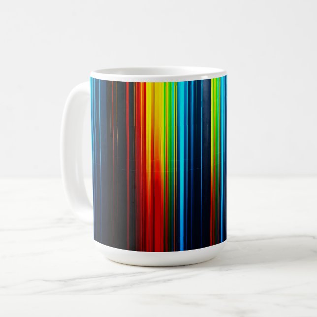 Caneca De Café Espectro de Luz Vibrante (Frente Esquerda)