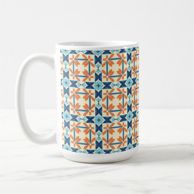 Caneca De Café Espelhamento Geométrico (Esquerda)
