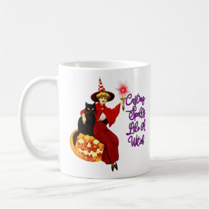 Caneca De Café Espelho Como Uma Bruxa - Gato Negro Halloween