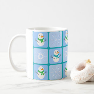 Caneca De Café Espelho de neve e flocos de neve com verificação d