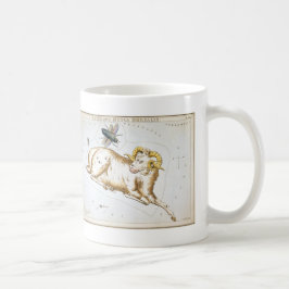 Caneca De Café Espelho de Urania, constelação de Aries Vintage