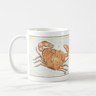 Caneca De Café Espelho de Urania, constelação de Cancer de Vintag