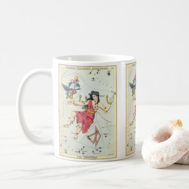 Caneca De Café Espelho de Urânia, Mapa Celeste de Astronomia Anti (Com Donut)