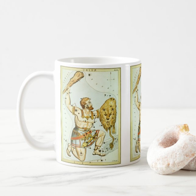 Caneca De Café Espelho de Urânia, Mapa Celeste de Astronomia Anti (Com Donut)