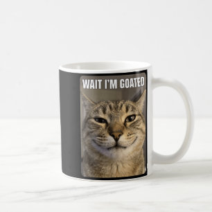 Caneca De Café Espera Gato Divino Engraçado Bobo Olhando Gato Mem