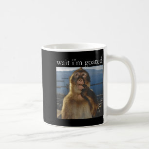 Caneca De Café Espera, sou Deus, macaco pensativo engraçado meme