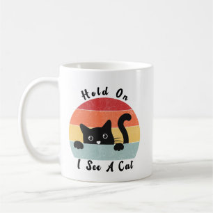 Caneca De Café Espera, Vejo Um Gato Engraçado.
