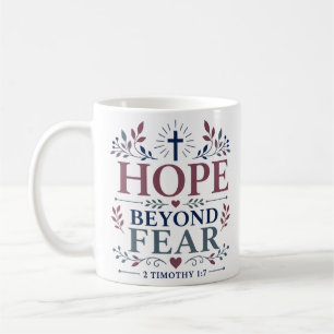 Caneca De Café Esperança Além do Medo Citação Diária de Fé Cristã