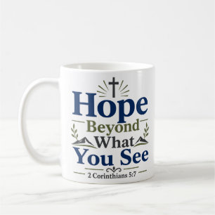 Caneca De Café Esperança Além do que Você Vê Citação Inspiradora