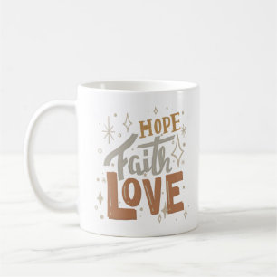 Caneca De Café esperança amor à fé