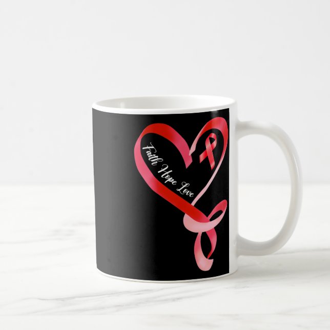 Caneca De Café Esperança amor Feitiço Vermelho Sensibilização par (Direita)