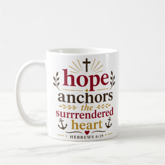 Caneca De Café Esperança Ancora o Coração Entregue Verdade Bíblic