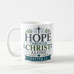 Caneca De Café Esperança Através de Cristo Unicamente Devocional