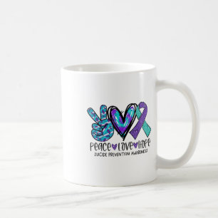 Caneca De Café Esperança de paz na Semana de Paz e Prevenção ao S