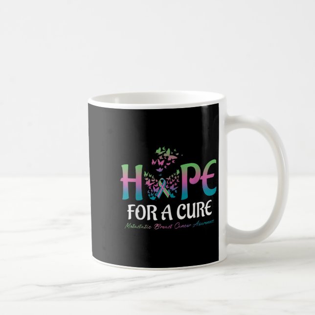 Caneca De Café Esperança De Um Cancer Metastático Da Mama De Borb (Direita)
